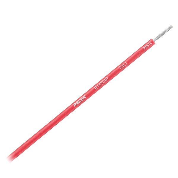 Primary Wire, Marine, 12 AWG, 1C C, Red, PVC, Stranded, 600V, 25 ft.